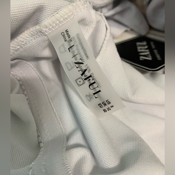 NWT Zaful Leopard Print Ruffle Plunging One Piece Swimsuit Multi Size Large 8 - Picture 5 of 6